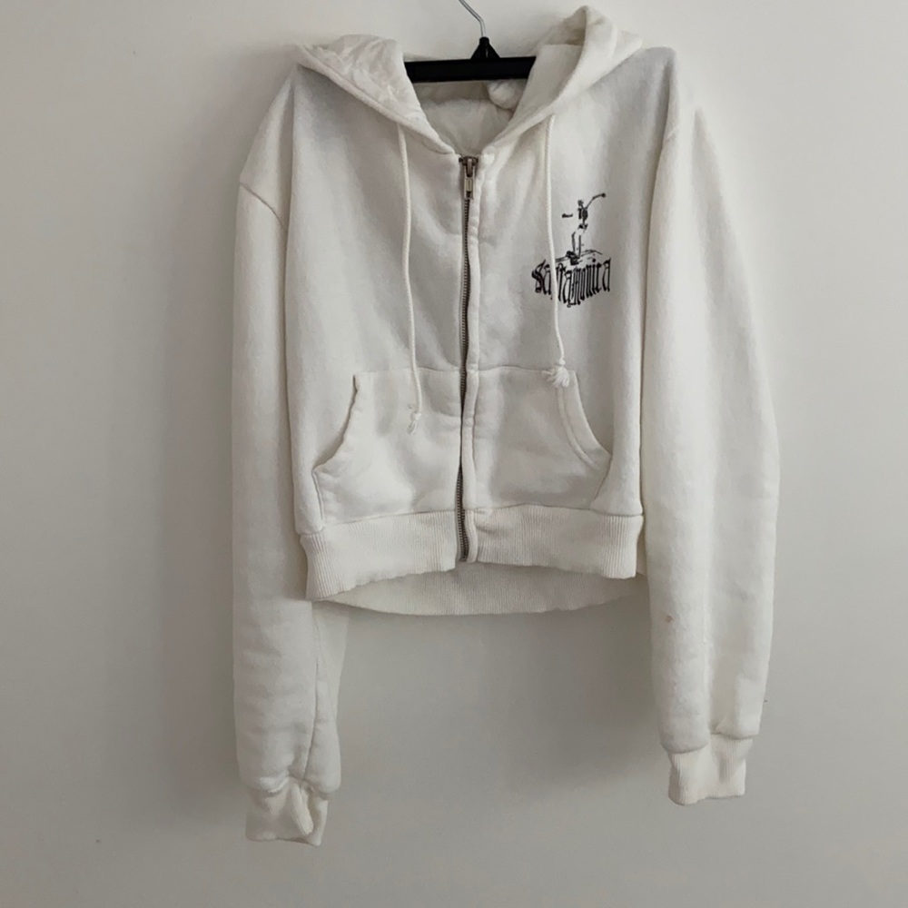 white zip up